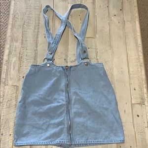 Overall jean skirt